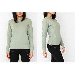 Cotton Citizen Side Zip Sweatshirt Sage Green Size M